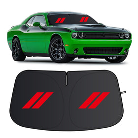Qianjiang front view of packaged Challenger sun shade for instant fit protection