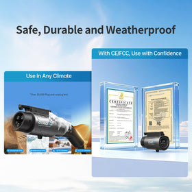 QIAO)) adapter stowed in glovebox showing travel-ready portability benefit