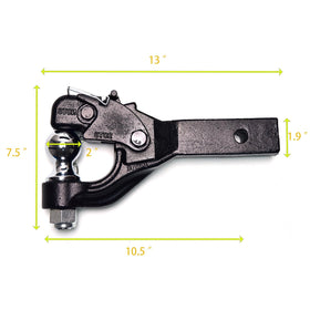 Qiby hitch mounted on truck towing trailer showing reliable heavy-duty performance