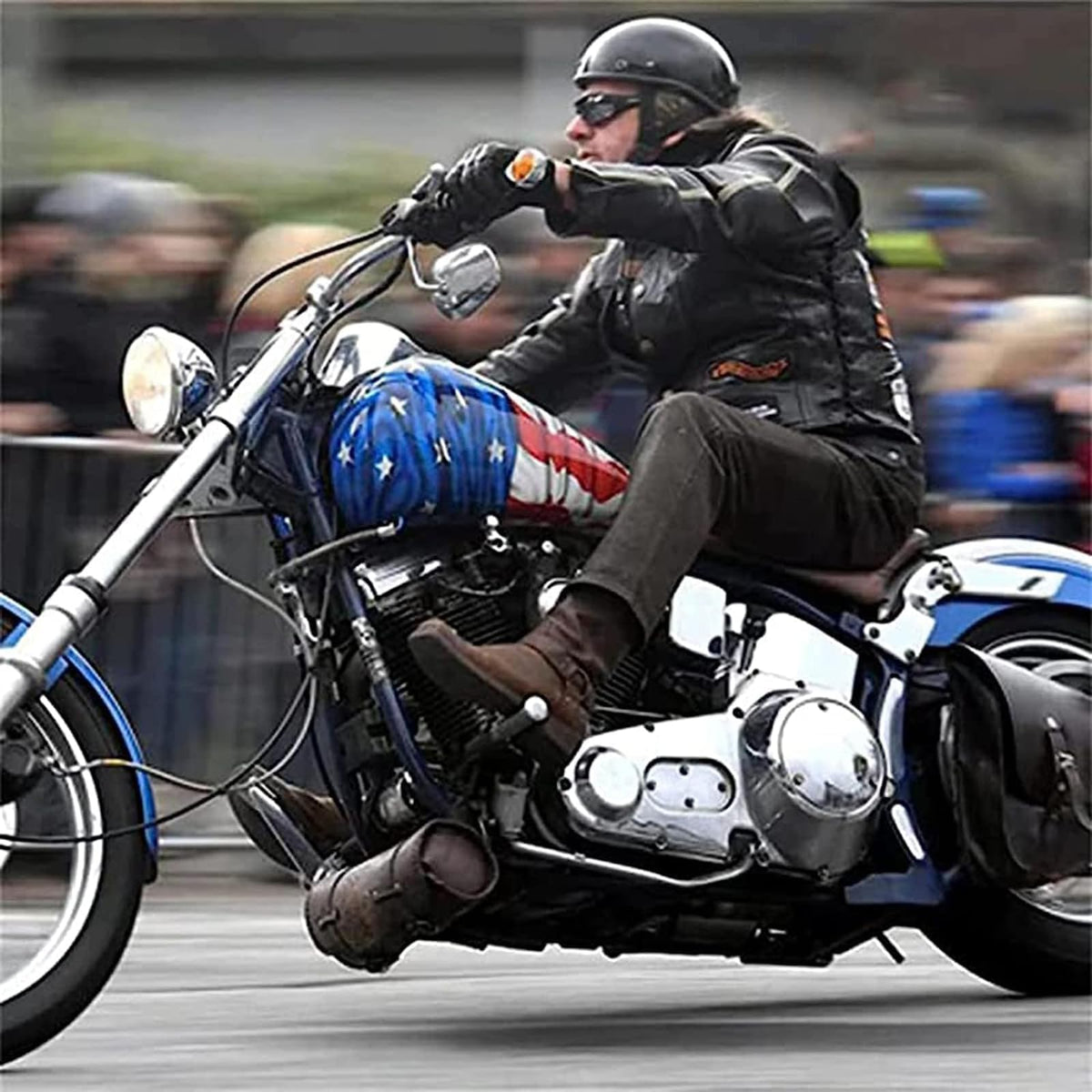 QICHAO helmet on rider during cruise illustrating style with protection