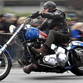 QICHAO helmet on rider during cruise illustrating style with protection