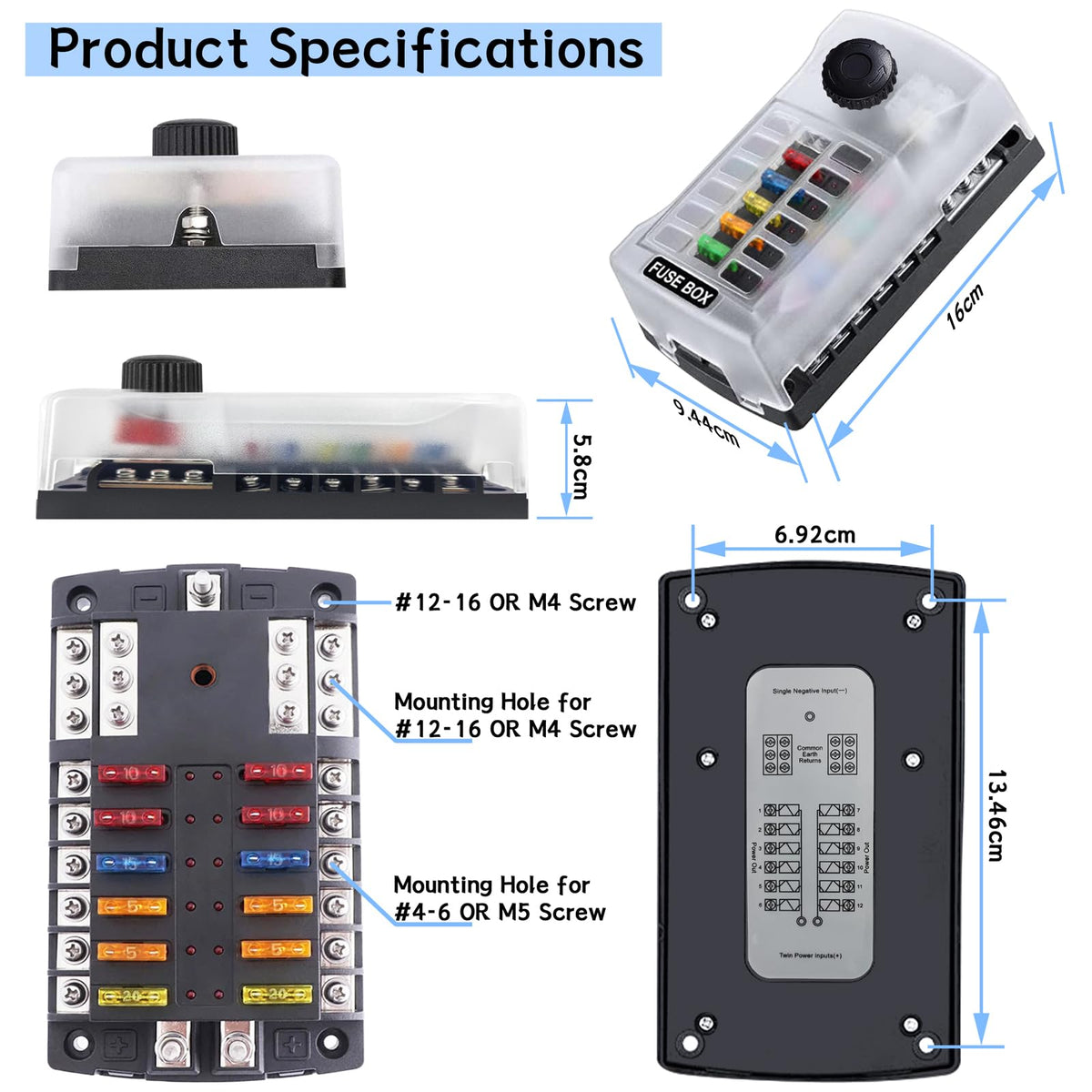 Qidoe dual positive inputs image highlighting flexible power feed options