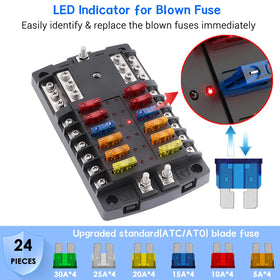 Qidoe LED indicator close-up showing quick visual fault identification advantage