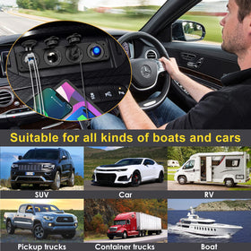 Qidoe powering phone, tablet and dashcam simultaneously for convenient charging