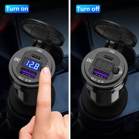Qidoe close-up of USB ports with rubber cap, protects ports from water and dust