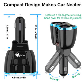 Qidoe swivel head angled to show 90-degree pivot for flexible placement