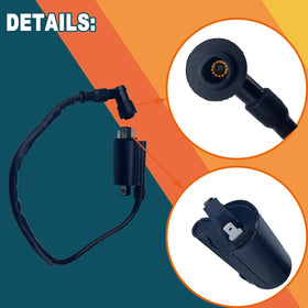 QINLANAP ignition coil close-up showing terminals and durable insulation for reliable spark