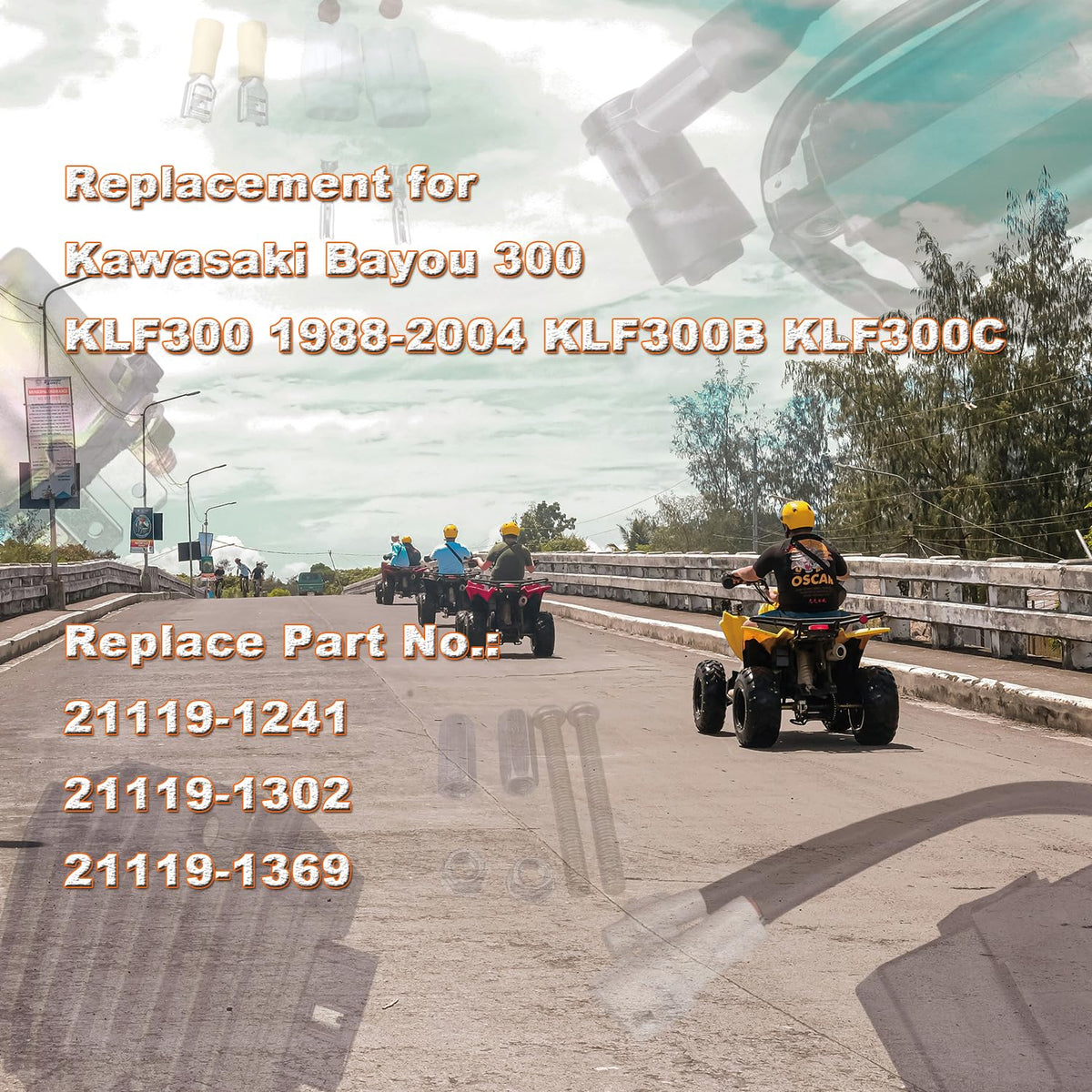 QINLANAP kit installed on Kawasaki Bayou 300 demonstrating fit and restored performance