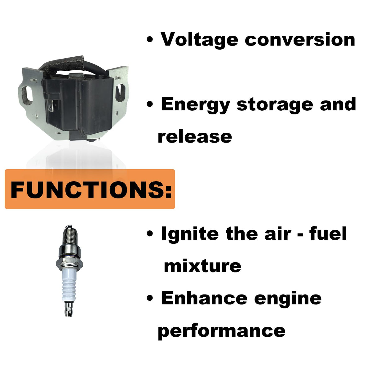 QINLANAP spark plug detail with visible electrode gap ready to restore consistent ignition