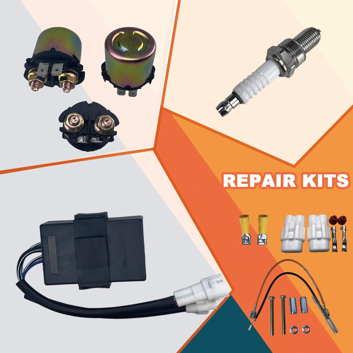 QINLANAP starter solenoid relay detail with connectors for secure starter engagement