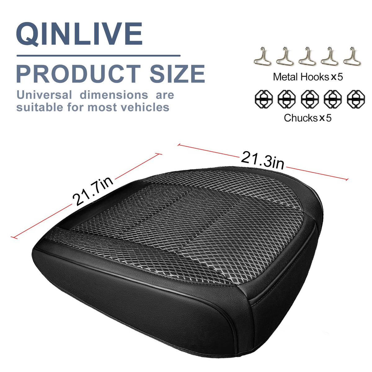 Qinlive close-up of 3D air mesh for cooler breathable comfort