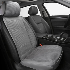 Qinlive front seat cover front view showing clean protection and cooling
