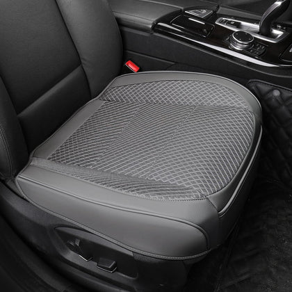 Qinlive front seat cover on car seat showing breathable comfort