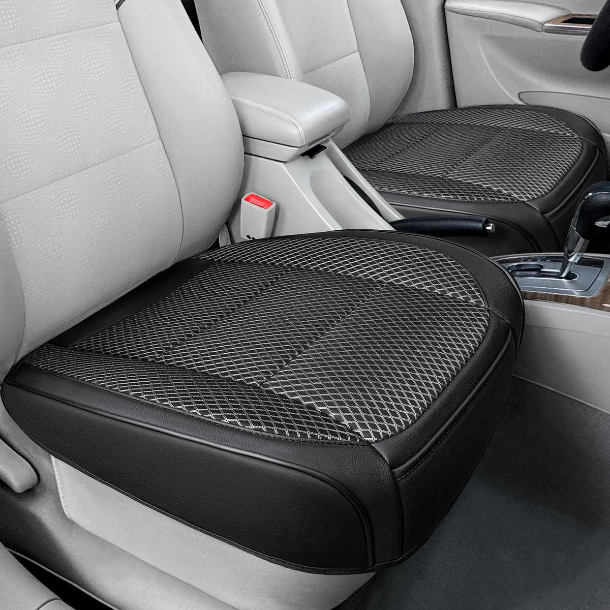 Qinlive front seats installed showing neat fit and protection
