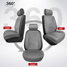 Qinlive in-car size comparison illustrating universal fit for seats