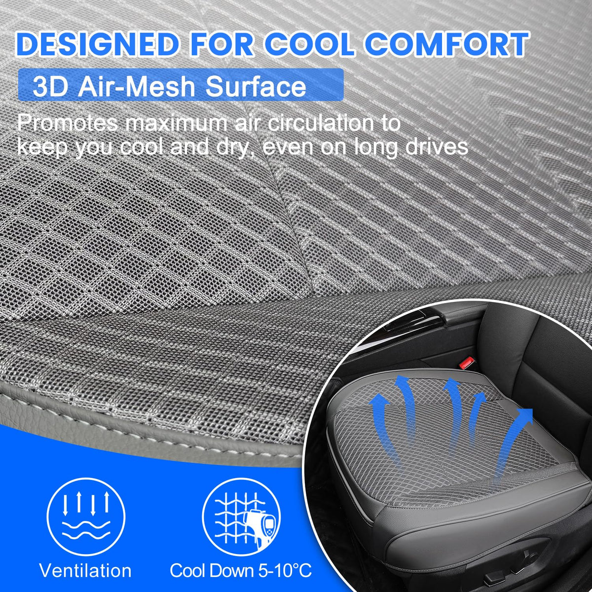 Qinlive wrap-around edge detail protecting seat sides