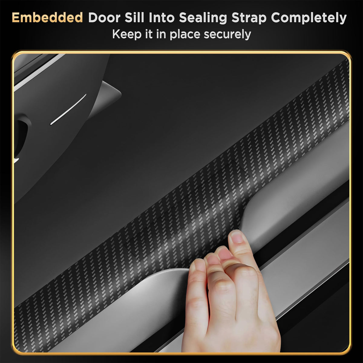 QINQINTU bumper guard detail showing impact protection at sill edge