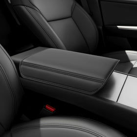 QINQINTU front view of center console cover showing sleek OEM match and protection