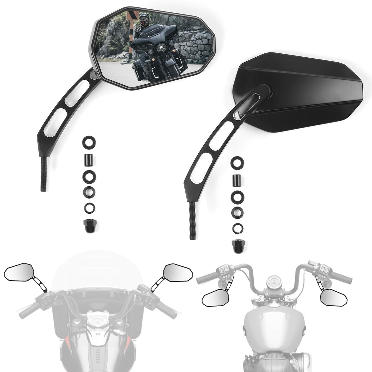 QIONGWEN lifestyle riding view showing improved rear sightline benefit