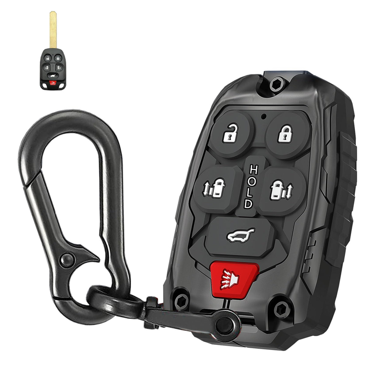 QIXIUBIA front view key fob shell showing clean replacement finish and restored appearance
