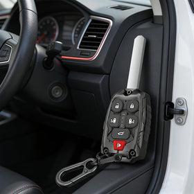 QIXIUBIA key on keyring beside Honda Odyssey illustrating restored look and convenience