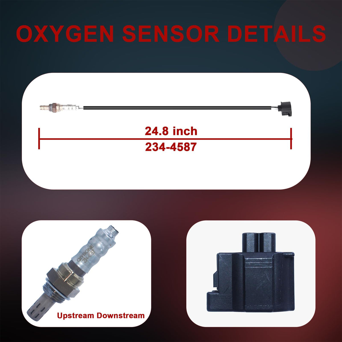 QIYBONE downstream sensor heat shield detail for durable exhaust protection