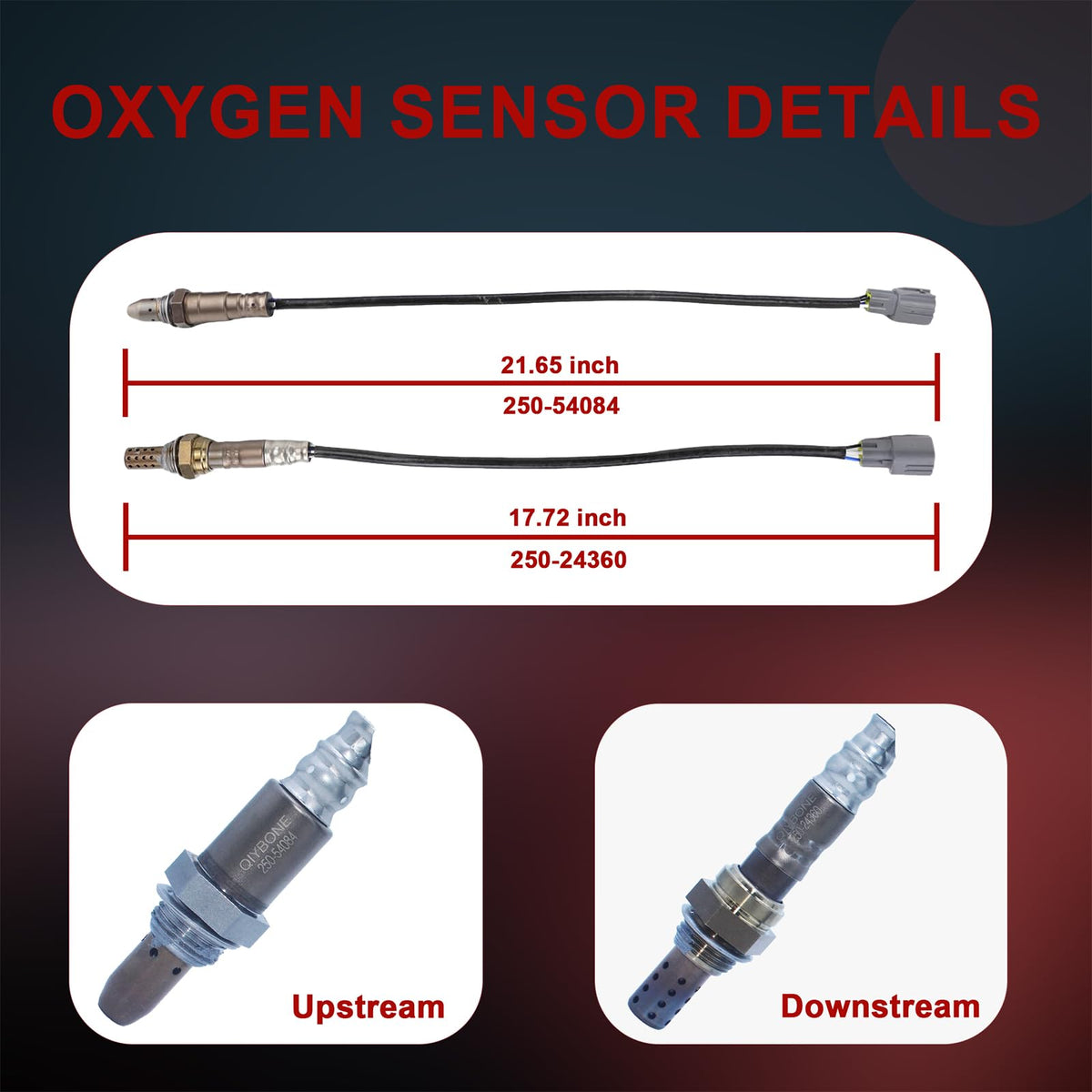 QIYBONE sensor thread and plug detail showing OEM-style fit and easy installation benefit