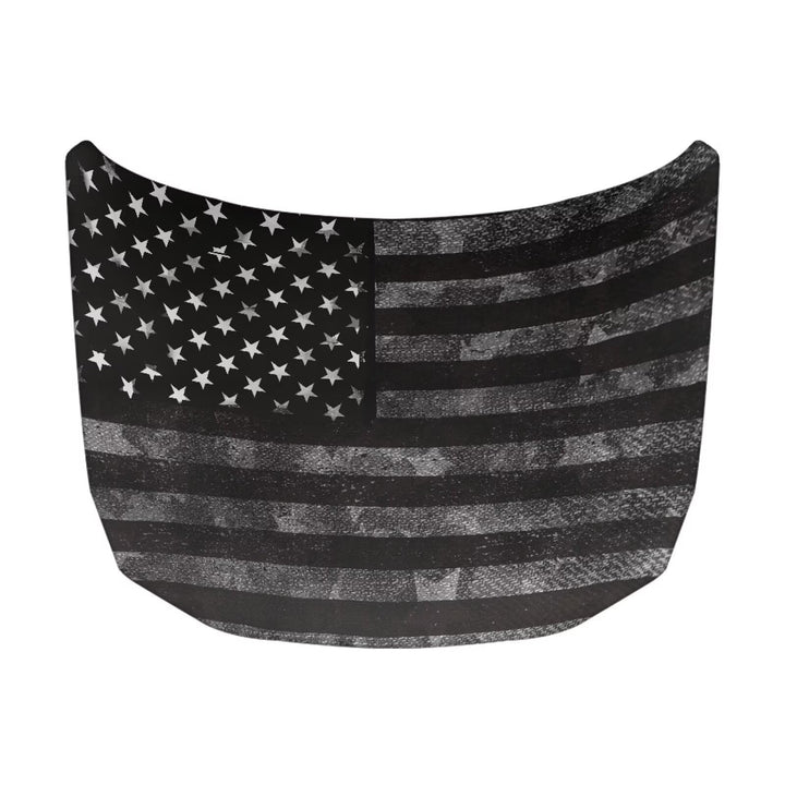 Qiyupavto front view showing full American flag hood protection and visual appeal