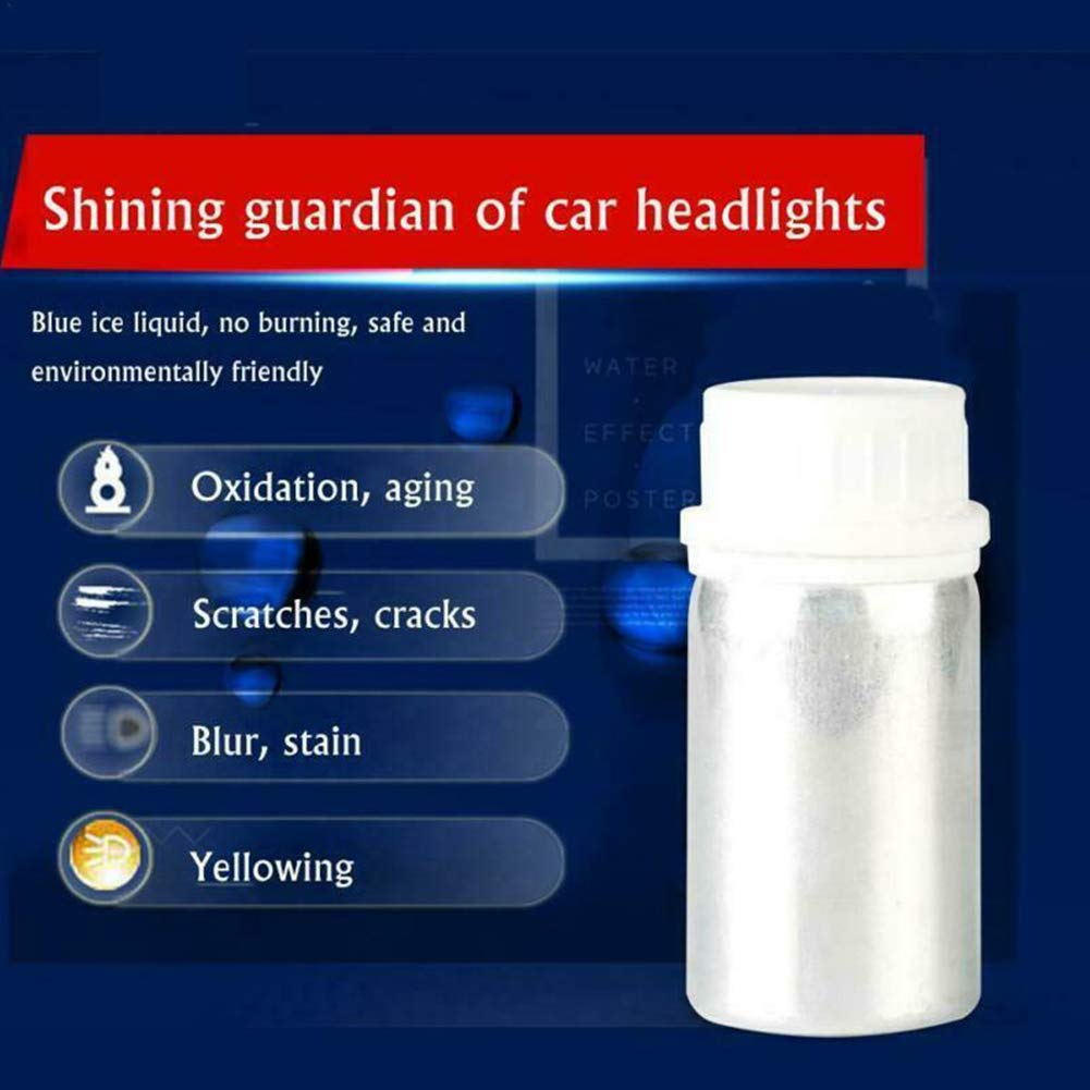 QKDS restored car headlight on vehicle at night showing improved clarity and safety