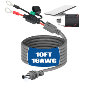 QKJCE front DC plug and sealed fuse holder showing waterproof protection