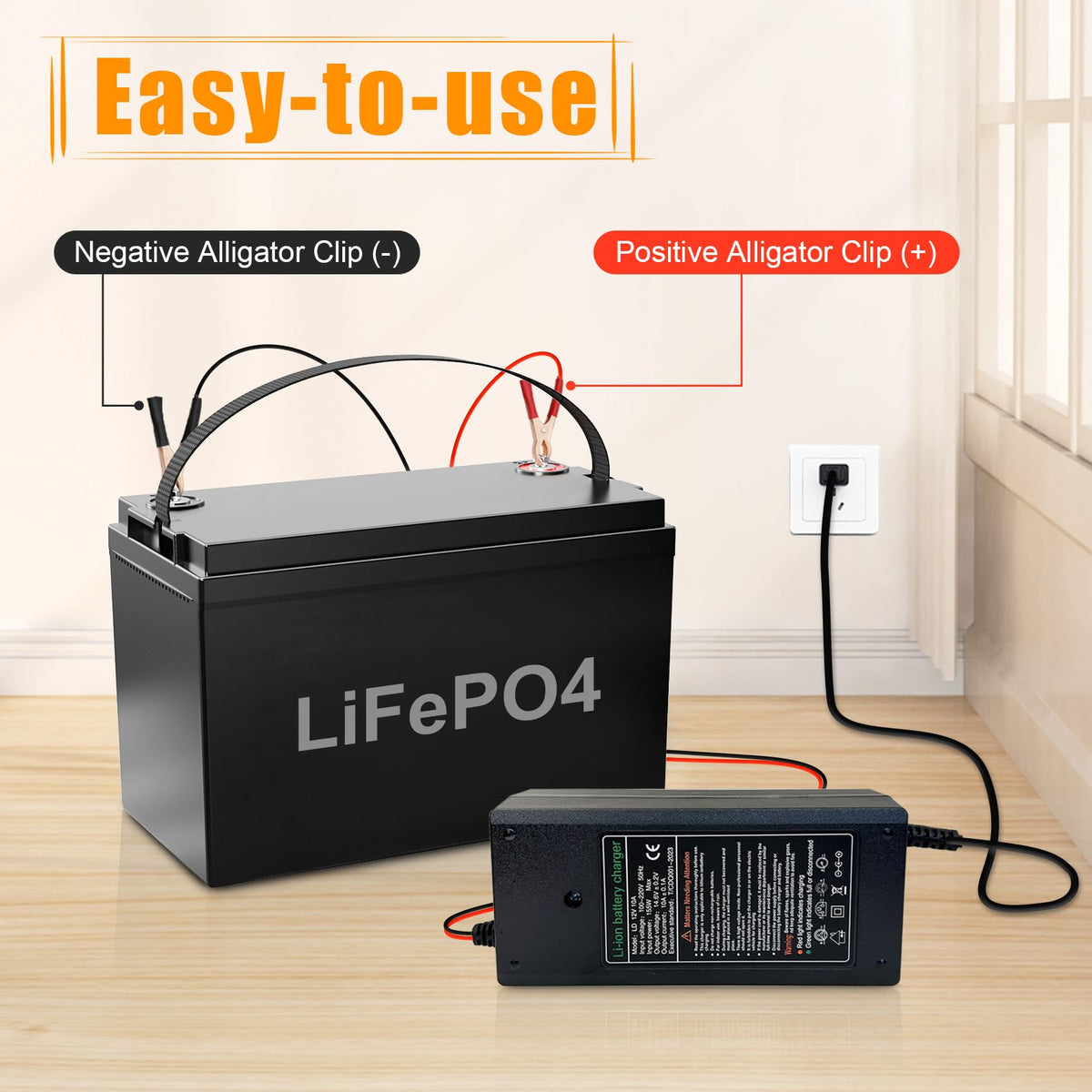 QKR charger with included clips and manual laid out, showing ready-to-use kit