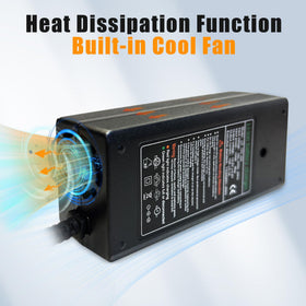 QKR side view highlighting cooling fan and vents, improving heat management