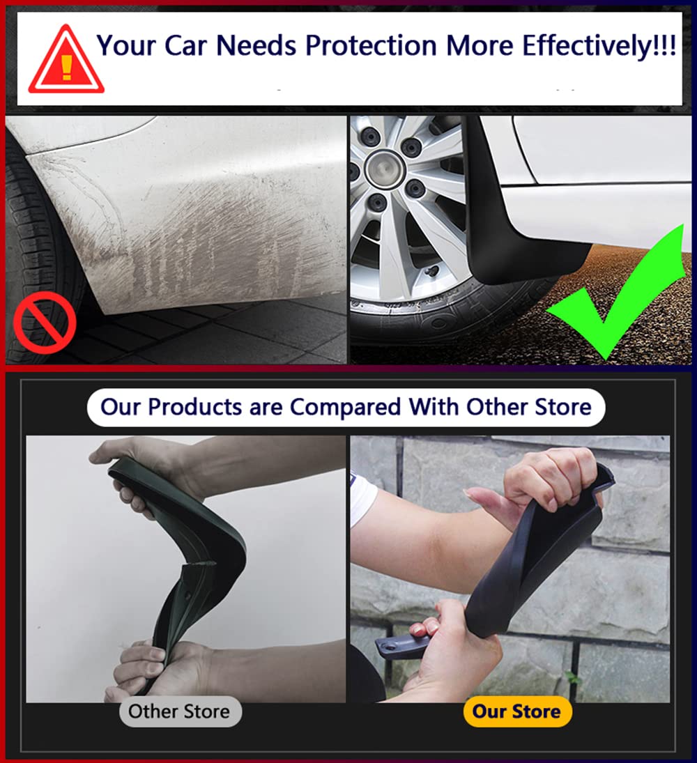 QKUDNGHY mud flap next to wheel showing size and coverage