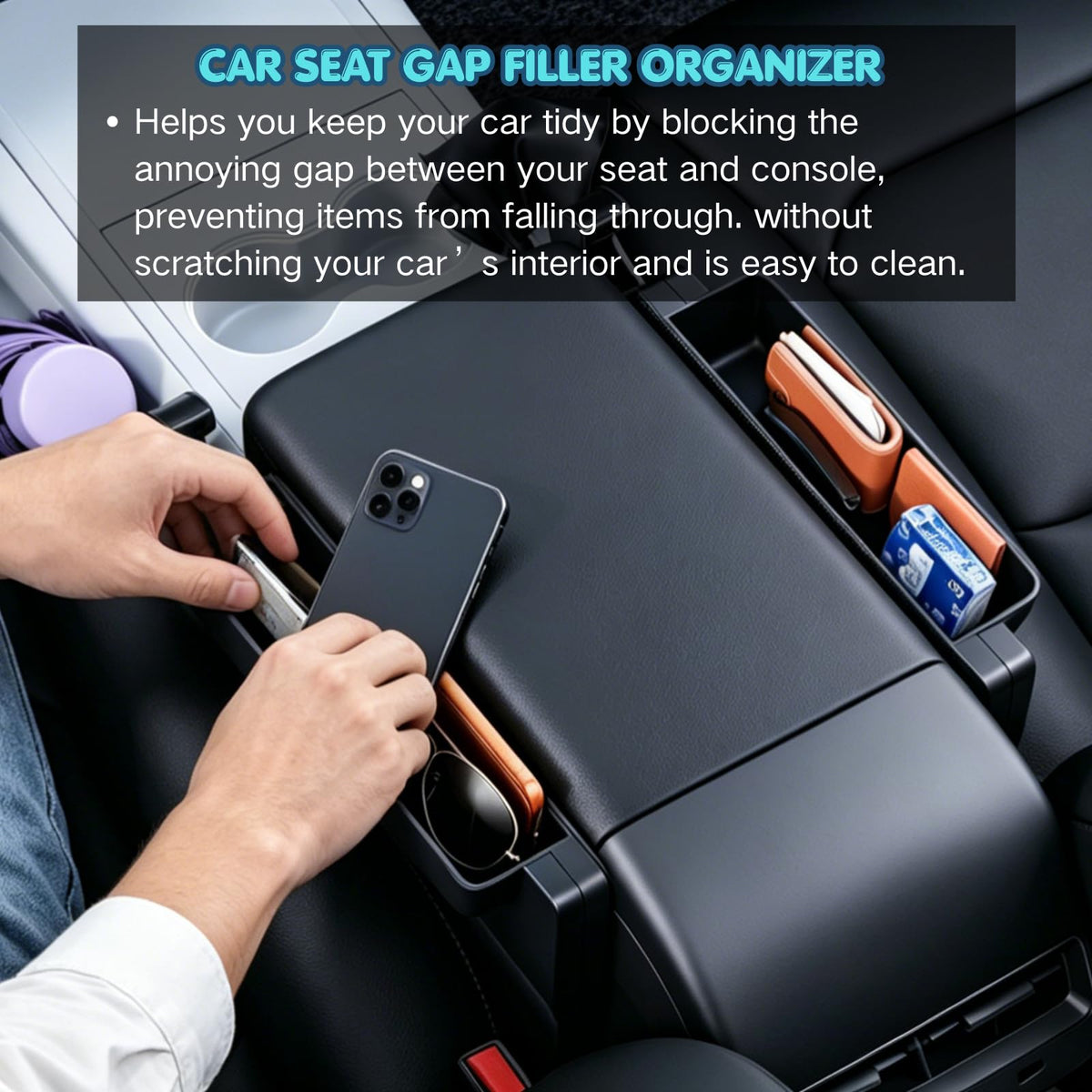 Qlhshop detached seat gap insert blocking space and catching items