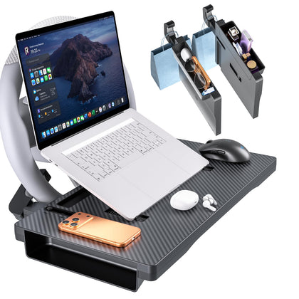 Qlhshop steering wheel desk front view showing stable workspace