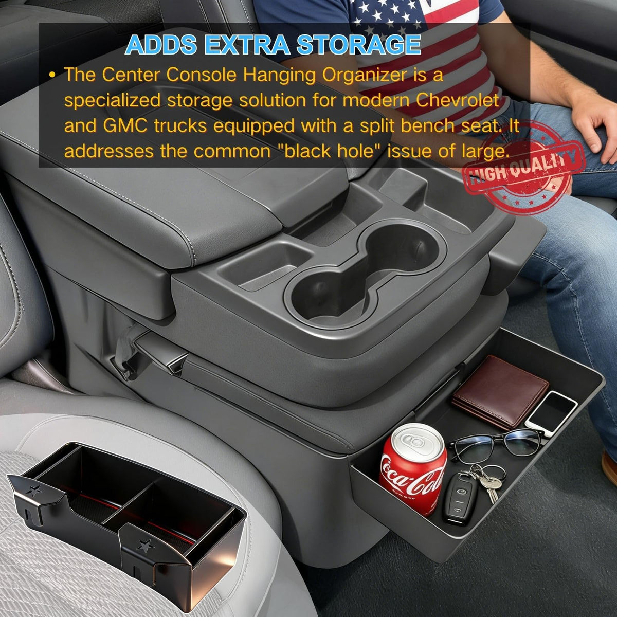 Qlhshop organizer holding phone wallet sunglasses for easy-access benefit