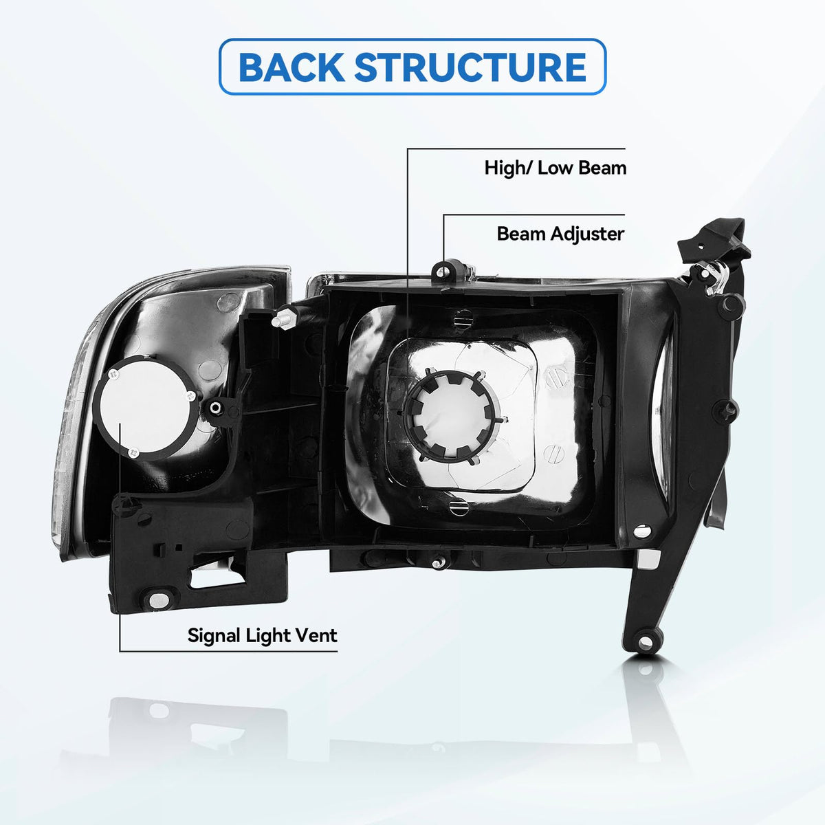 QLLUYTR beam pattern demo displaying focused, road-legal illumination