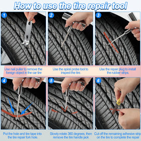 QLOUNI repair strips and screw-in plugs detail offering two repair options