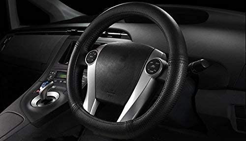 Qmety installed on Toyota Prius steering wheel delivering custom fit and improved control