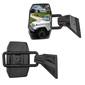 QMPARTS front view mounted mirrors showing clear rear visibility and stability