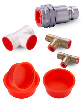 Qnbes plugs next to ruler illustrating size range for quick diameter matching