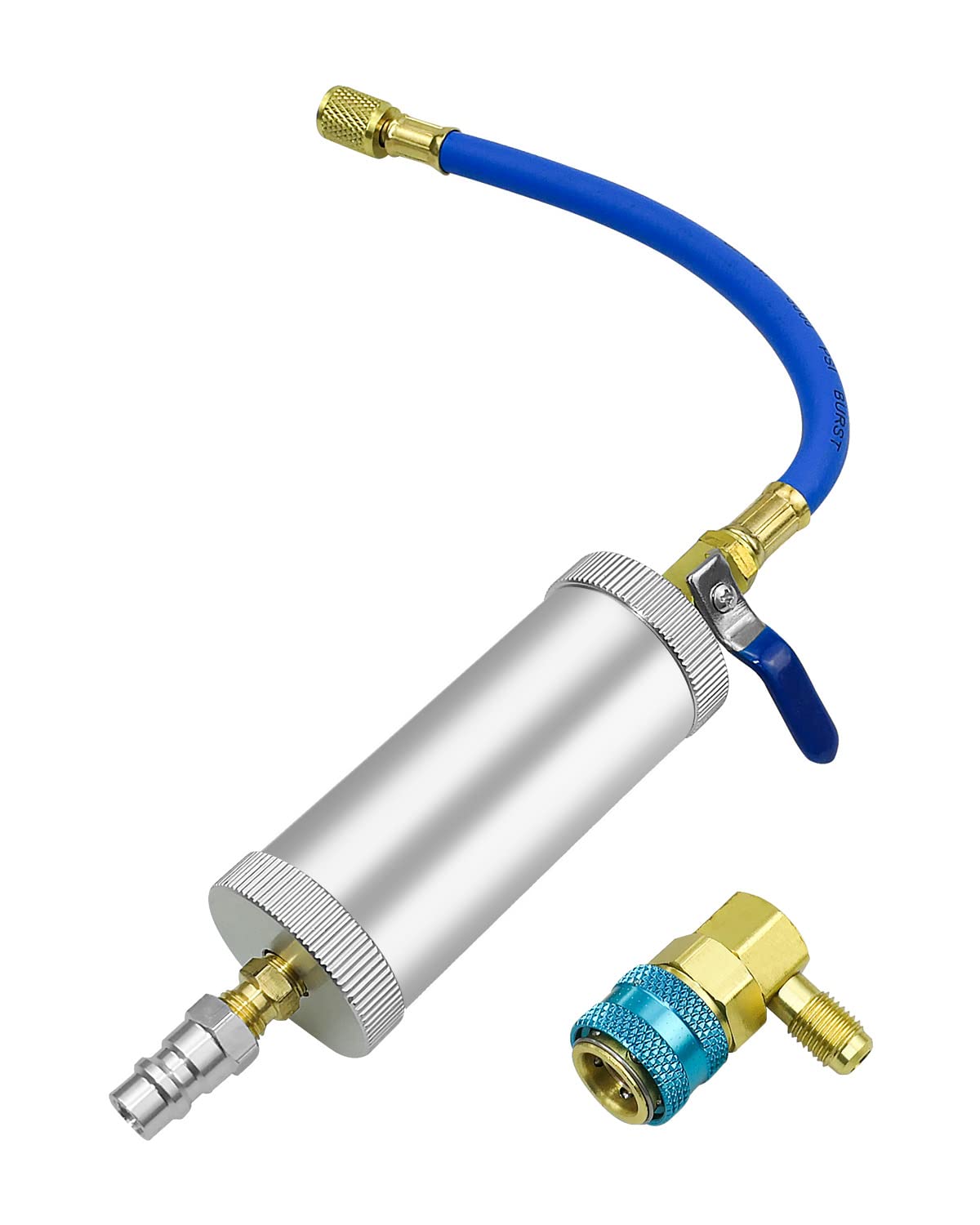 Qnbes front view injector kit showing components and durable brass benefit