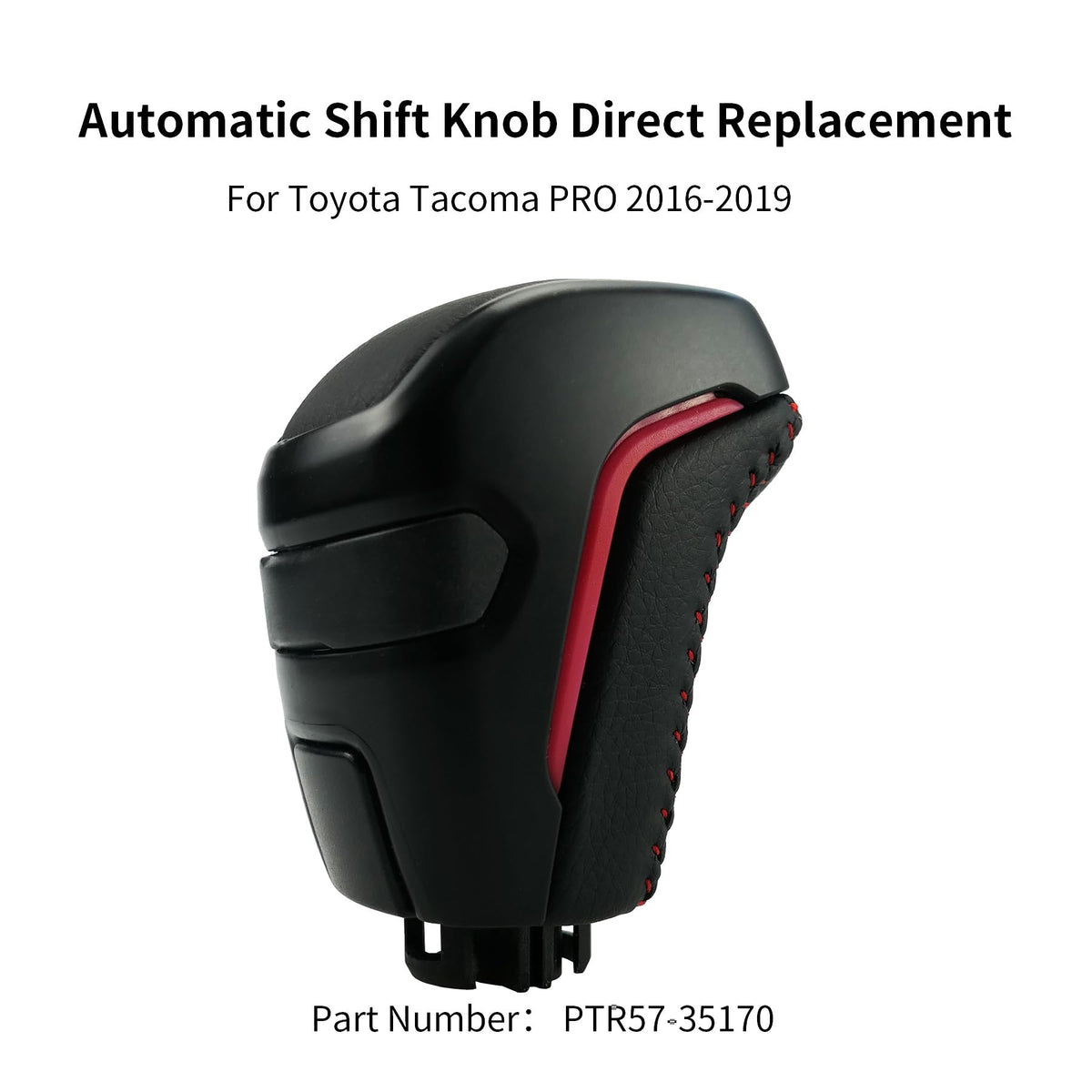 Qnbes product packaging and included automatic shift knob showing ready-to-install kit