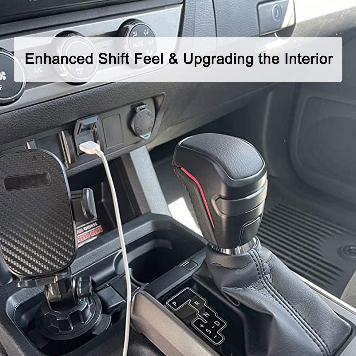 Qnbes shift knob size comparison next to ruler showing correct fit and scale