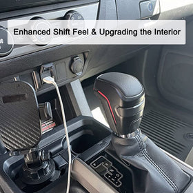 Qnbes shift knob size comparison next to ruler showing correct fit and scale