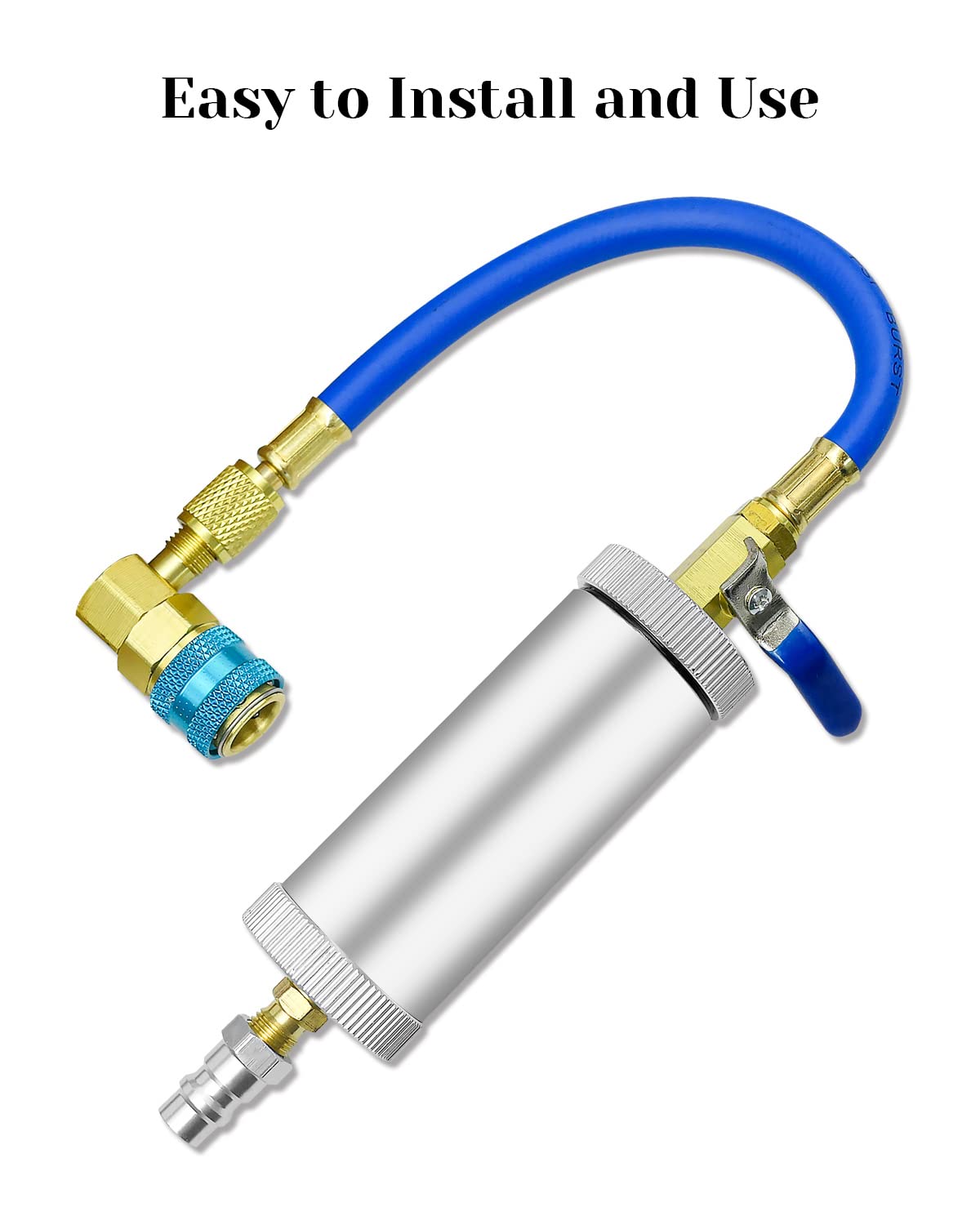 Qnbes injector next to ruler showing compact size and easy storage benefit