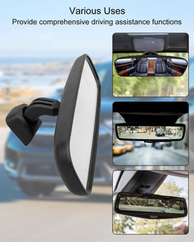 QNHEAY close-up of mirror glass showing flat finish for reduced distortion and improved visibility