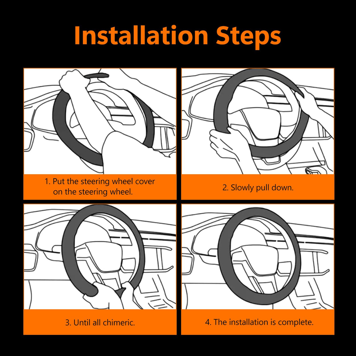 QODOLSI steering wheel in use with hands showing enhanced grip benefit