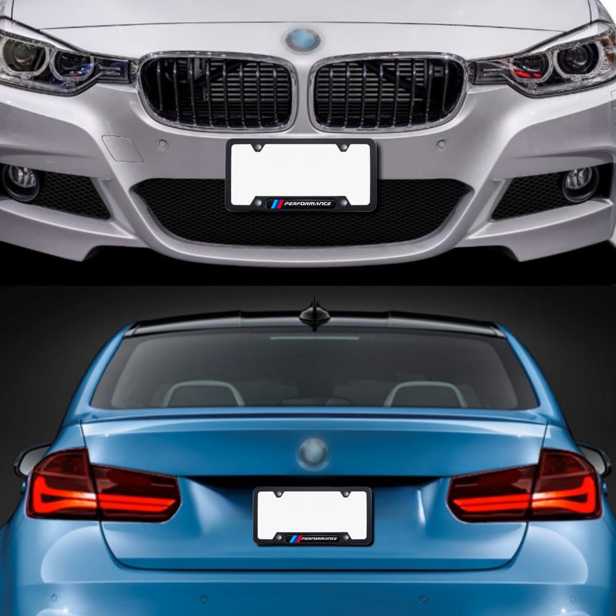 QOMAGO installed on BMW rear plate demonstrating precise fit