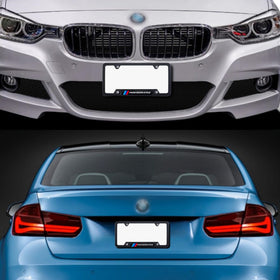 QOMAGO installed on BMW rear plate demonstrating precise fit
